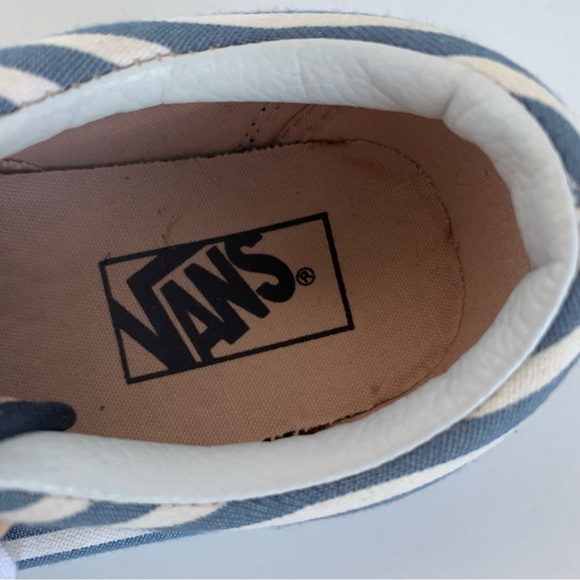 Vans Old Skool Stripes Navy White Blue W 7 M 5.5 Htf - Picture 9 of 12